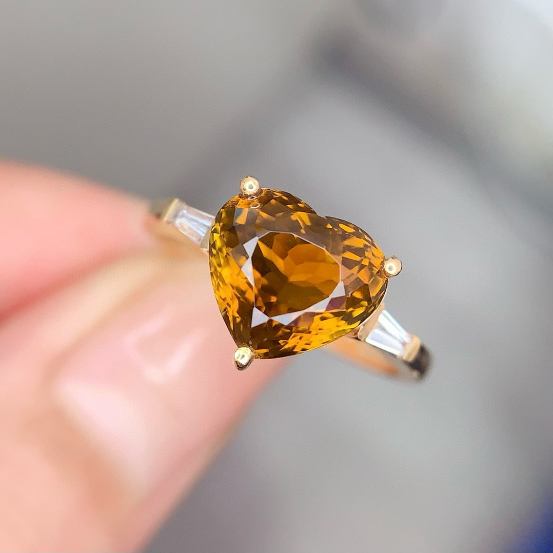 14k Gold 3.5 Ct Natural Tourmaline & Diamond Ring - 3