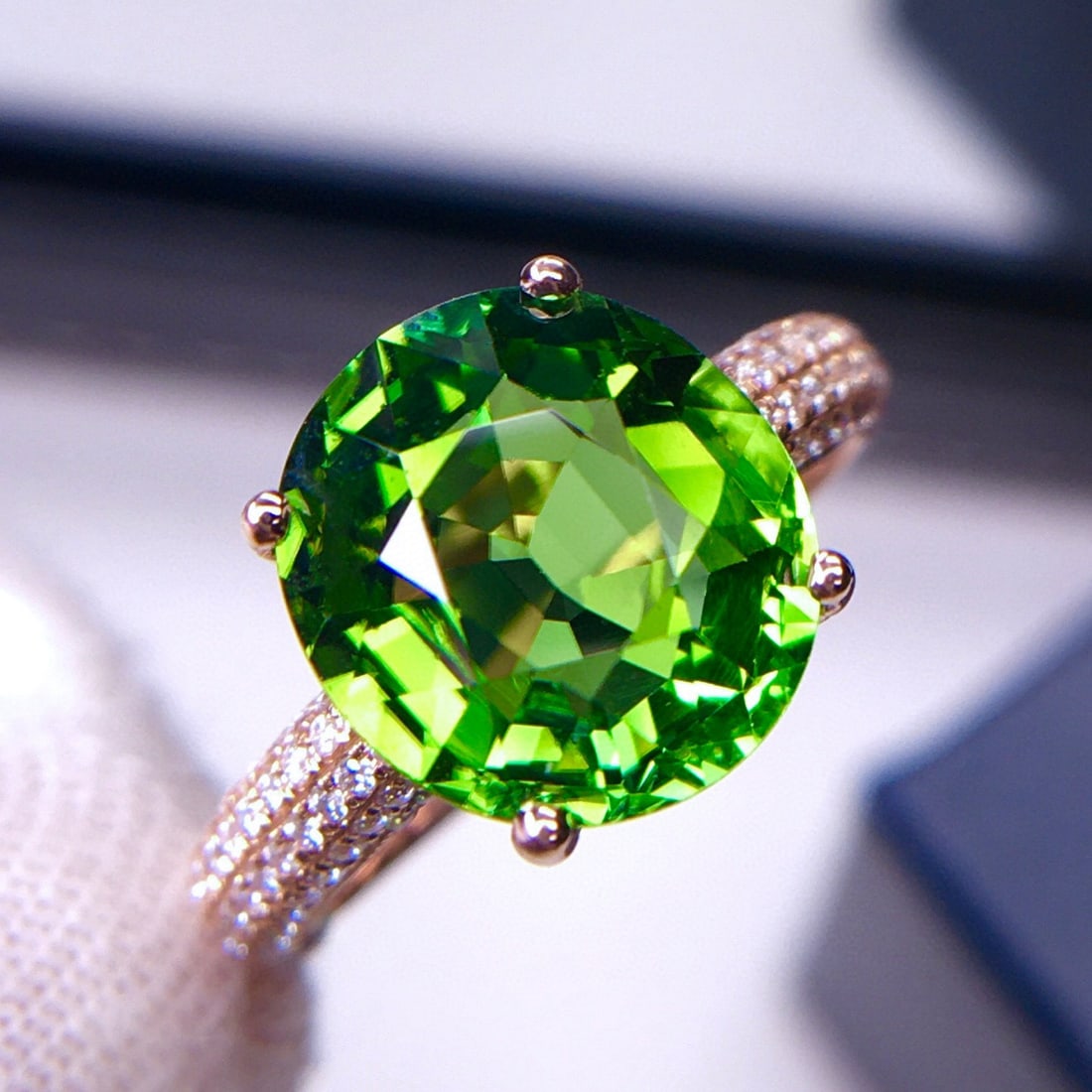 14k Gold 4.21 Ct Natural Tourmaline & Diamond Ring - 5