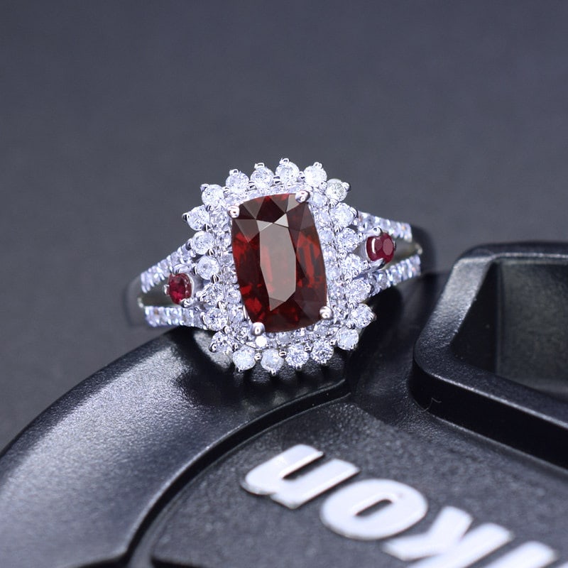 14k Gold 1.45 Ctw Natural Ruby & Diamond Ring - 2