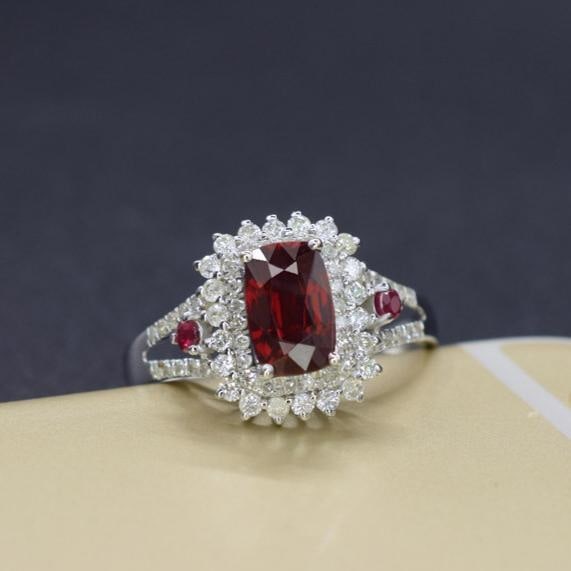 14k Gold 1.45 Ctw Natural Ruby & Diamond Ring - 3