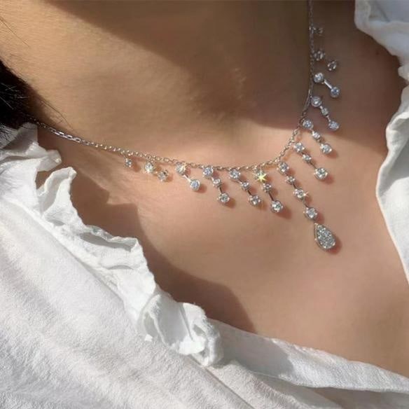 14k Gold 2.05 Ct Natural H Diamond Necklace - 6