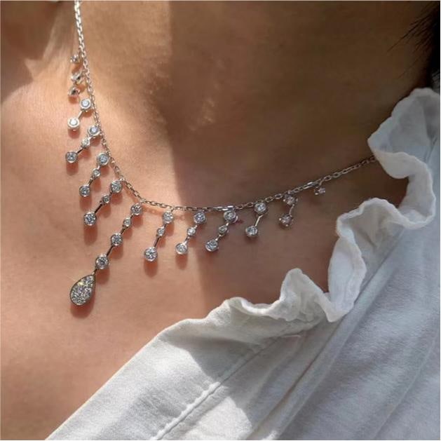 14k Gold 2.05 Ct Natural H Diamond Necklace - 7