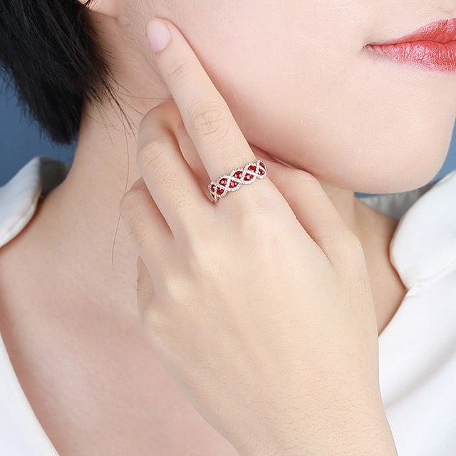 14k Gold 1.04 Ctw Natural Ruby & Diamond Ring - 6