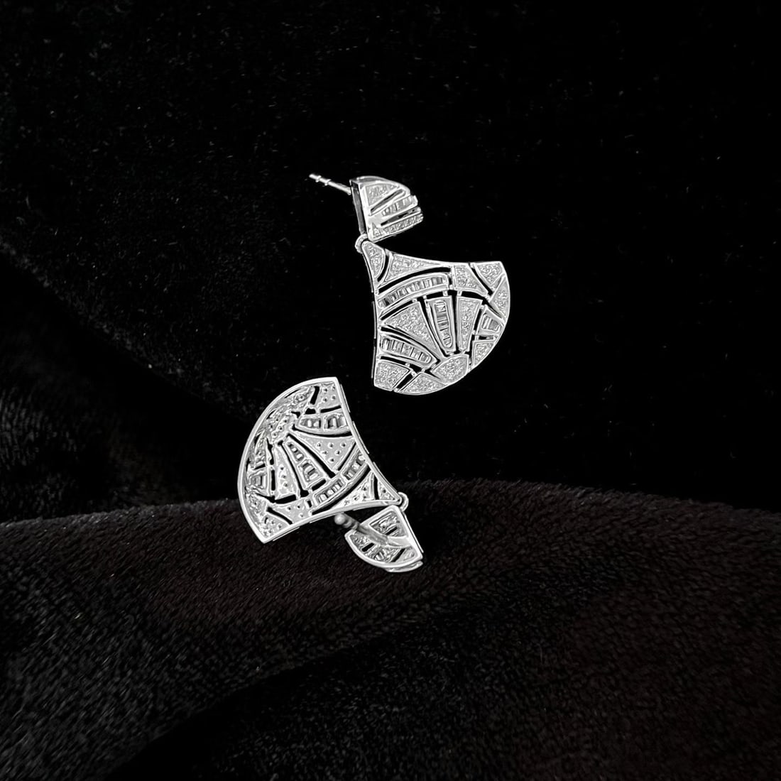 14k Gold 0.8 Ct Natural H Diamond Earrings - 4