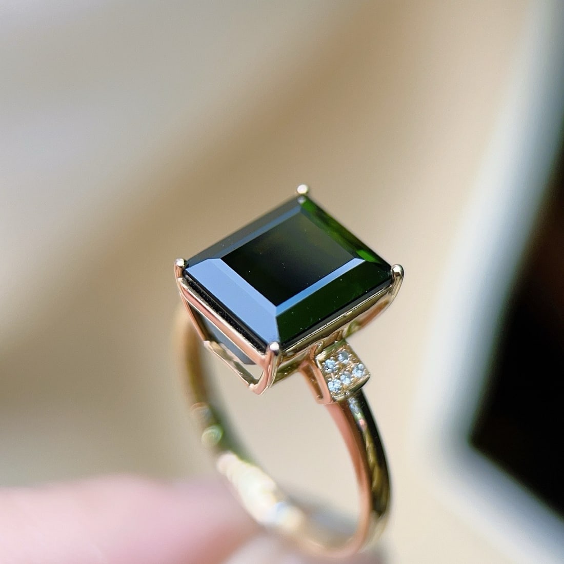 14k Gold 4.53 Ctw Natural Tourmaline & Diamond Ring - 3