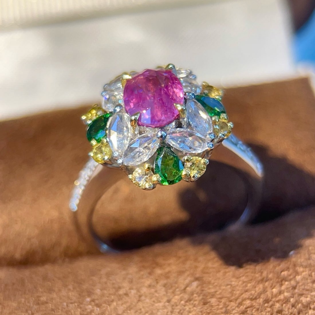 14k Gold 1.88 Ctw Natural Sapphire & Diamond Ring - 2