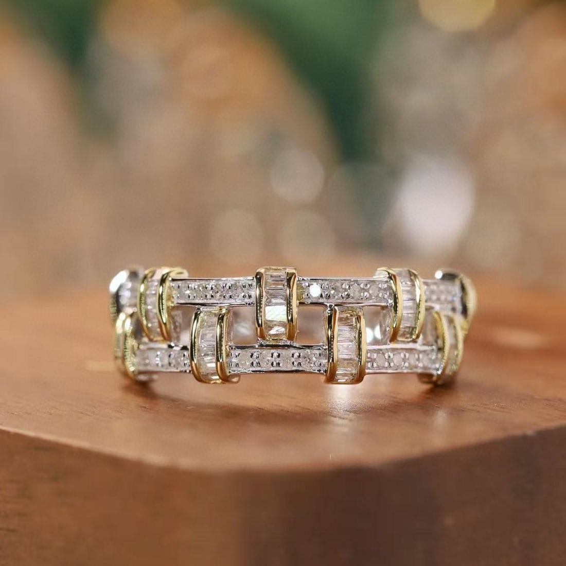 14k Gold 0.45 Ct Natural H Diamond Ring: Ref:231189151 // gold content:14k gold // ring size:7. 25us // // main gemstone:diamond // shape:multiple // carat weight:0. 45ct // clarity grade:vs-si // color:h // treatment:natural // Condition: