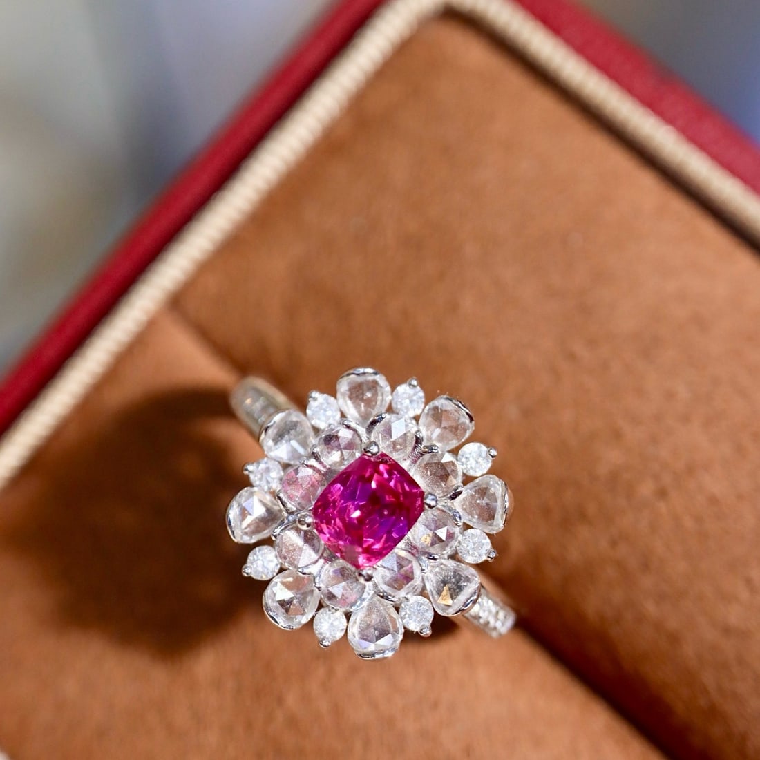 14k Gold 1.22 Ctw Natural Ruby & Diamond Ring - 3