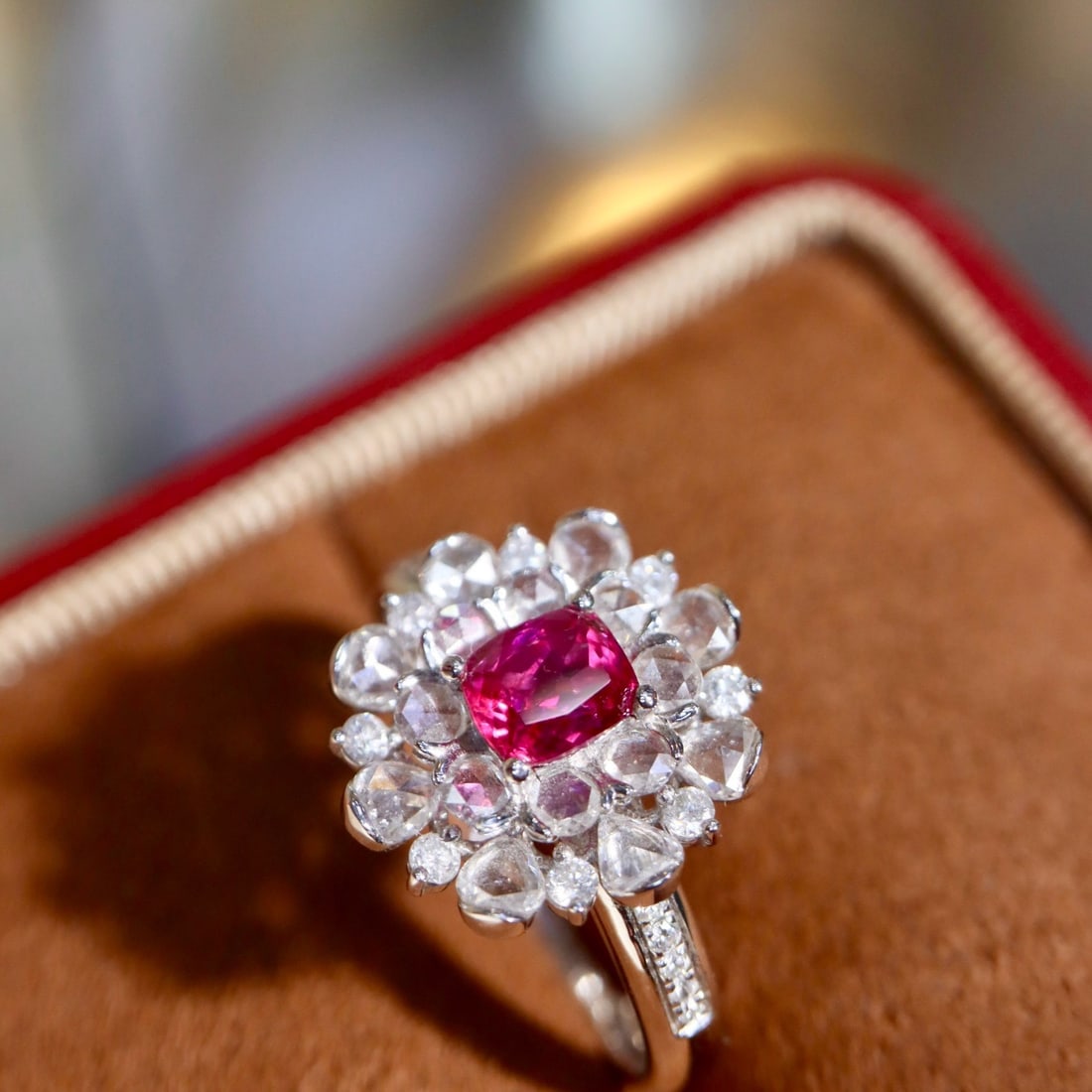 14k Gold 1.22 Ctw Natural Ruby & Diamond Ring - 4