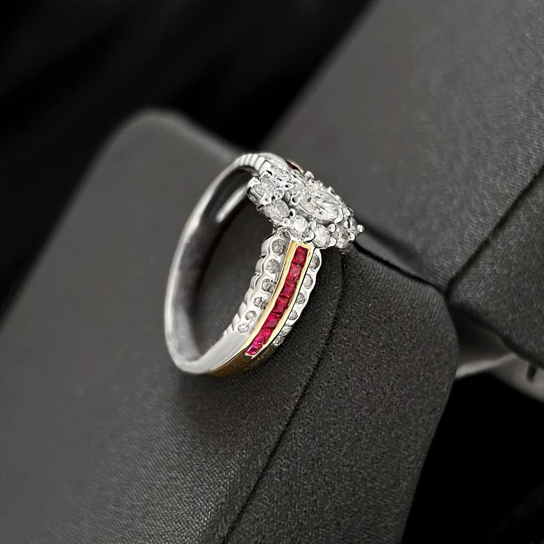 14k Gold 0.25 Ct Natural H Diamond Ring - 6