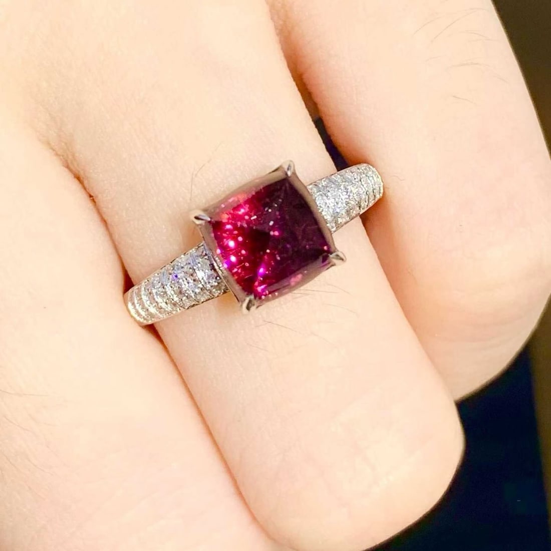 14k Gold 2.05 Ct Natural Tourmaline & Diamond Ring - 3