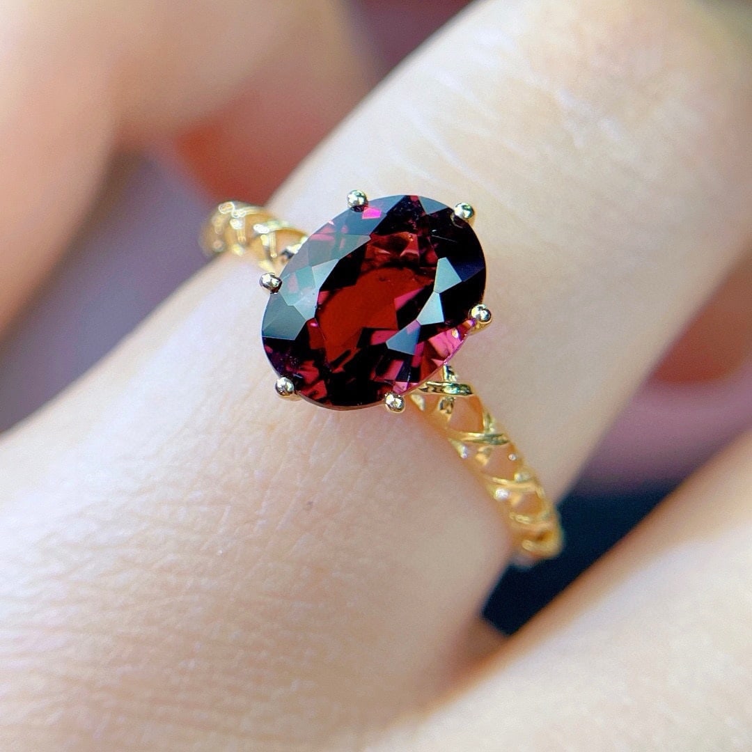 14k Gold 2.1 Ct Natural Tourmaline & Diamond Ring - 5