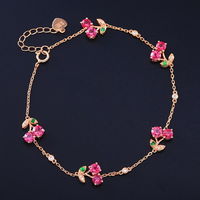 14k Gold 2.02 Ctw Natural Ruby & Diamond Bracelet - 2