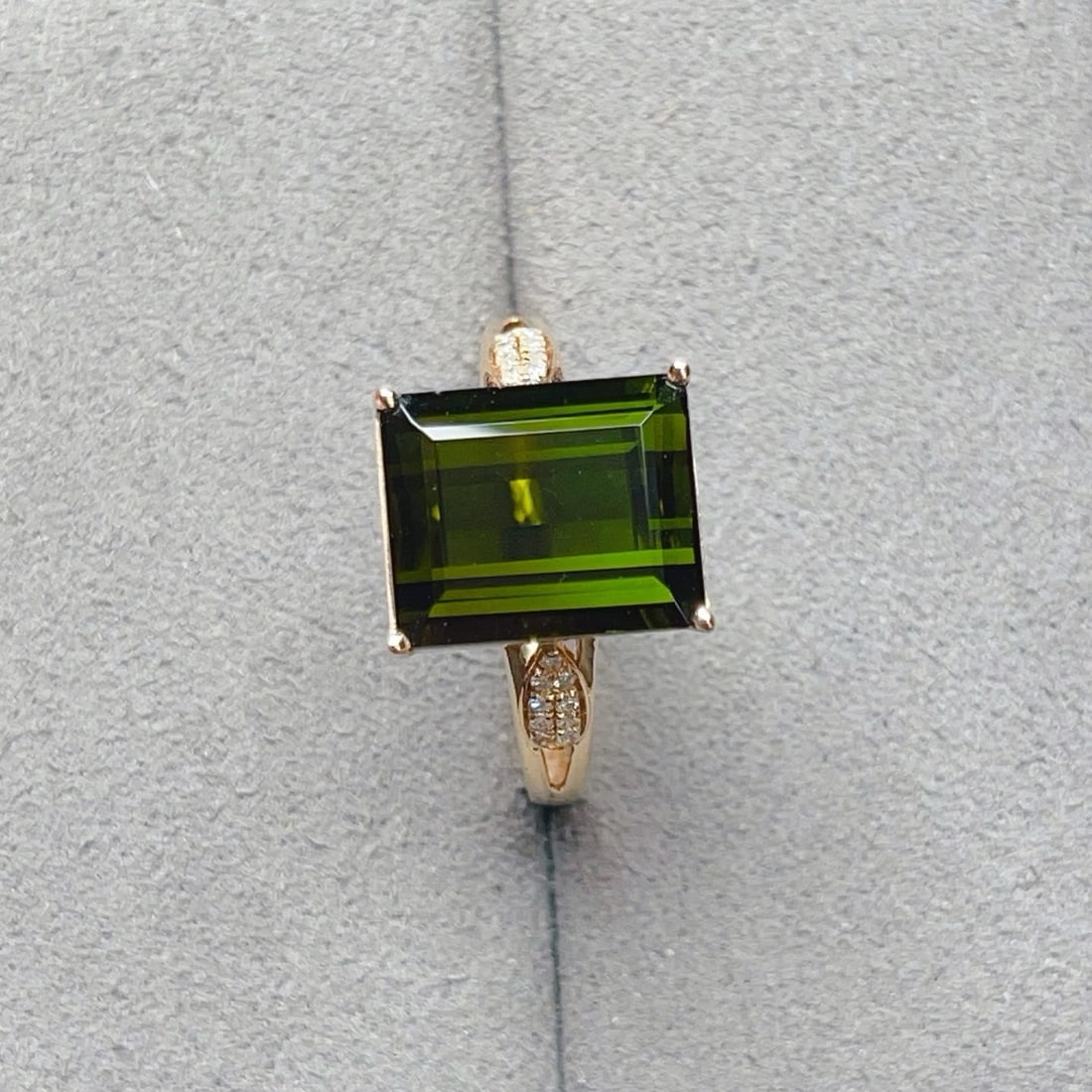 14k Gold 5.70 Ctw Natural Tourmaline & Diamond Ring - 2