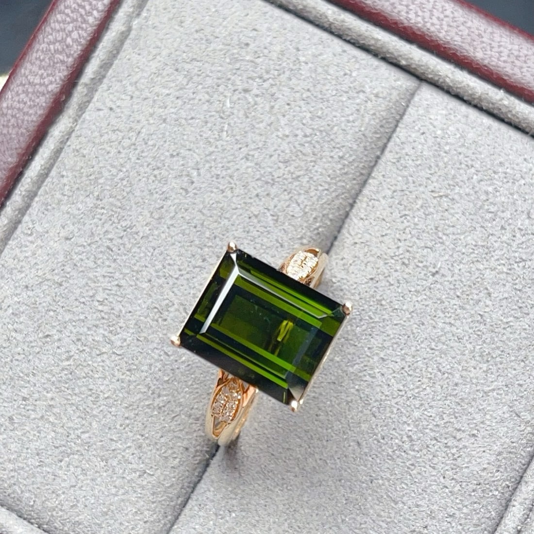 14k Gold 5.70 Ctw Natural Tourmaline & Diamond Ring - 3