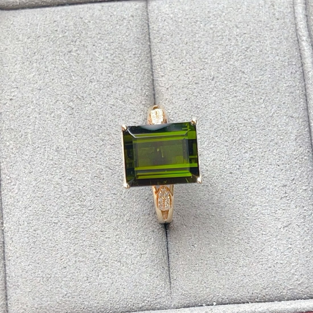 14k Gold 5.70 Ctw Natural Tourmaline & Diamond Ring - 4