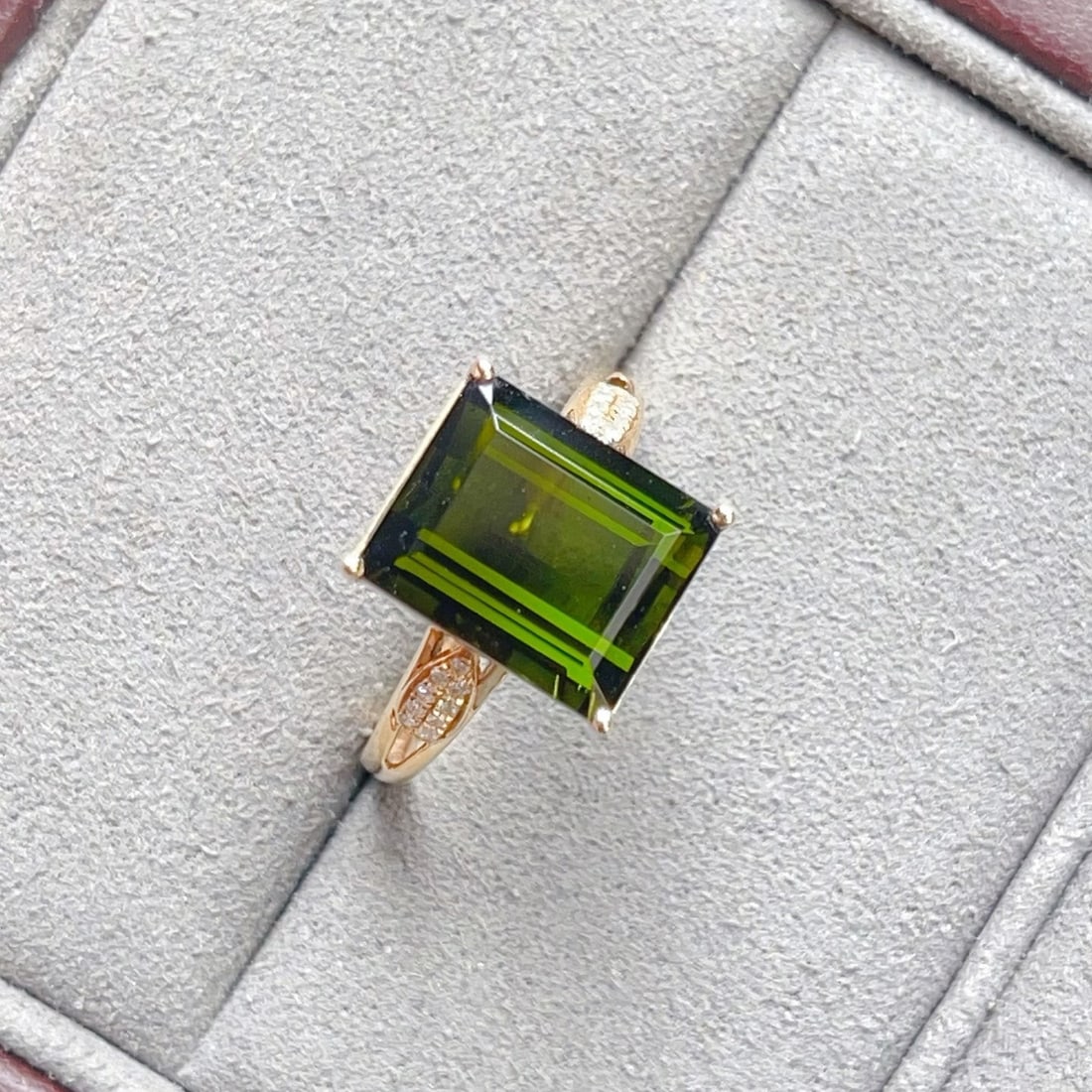 14k Gold 5.70 Ctw Natural Tourmaline & Diamond Ring - 5