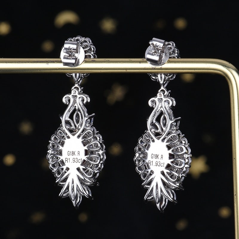 14k Gold 2.03 Ctw Natural Ruby & Diamond Earrings - 4