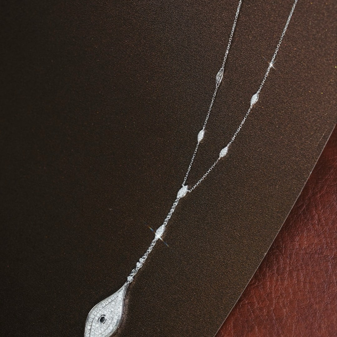14k Gold 0.75 Ct Natural H Diamond Necklace - 9
