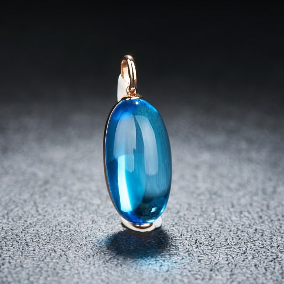 14k Gold 23.46 Ct Natural Topaz Pendant( Without Chain ) - 2