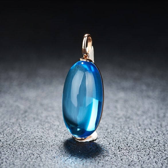 14k Gold 23.46 Ct Natural Topaz Pendant( Without Chain ) - 3