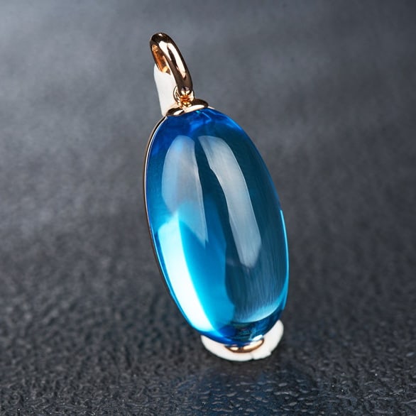 14k Gold 23.46 Ct Natural Topaz Pendant( Without Chain ) - 6