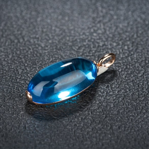 14k Gold 23.46 Ct Natural Topaz Pendant( Without Chain ) - 7