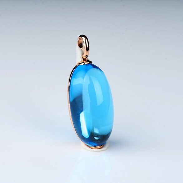 14k Gold 23.46 Ct Natural Topaz Pendant( Without Chain ) - 8