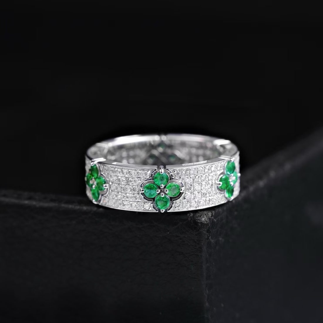 14k Gold 1.7 Ctw Natural Emerald & Diamond Ring - 2