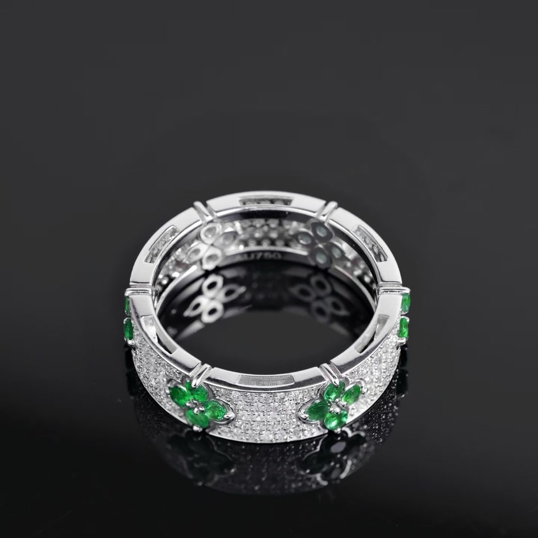 14k Gold 1.7 Ctw Natural Emerald & Diamond Ring - 3