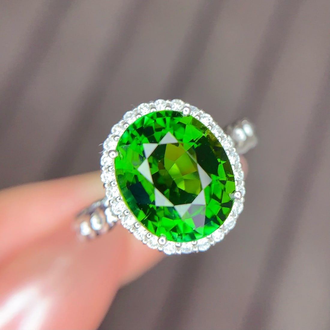 14k Gold 3.5 Ct Natural Tourmaline & Diamond Ring - 2