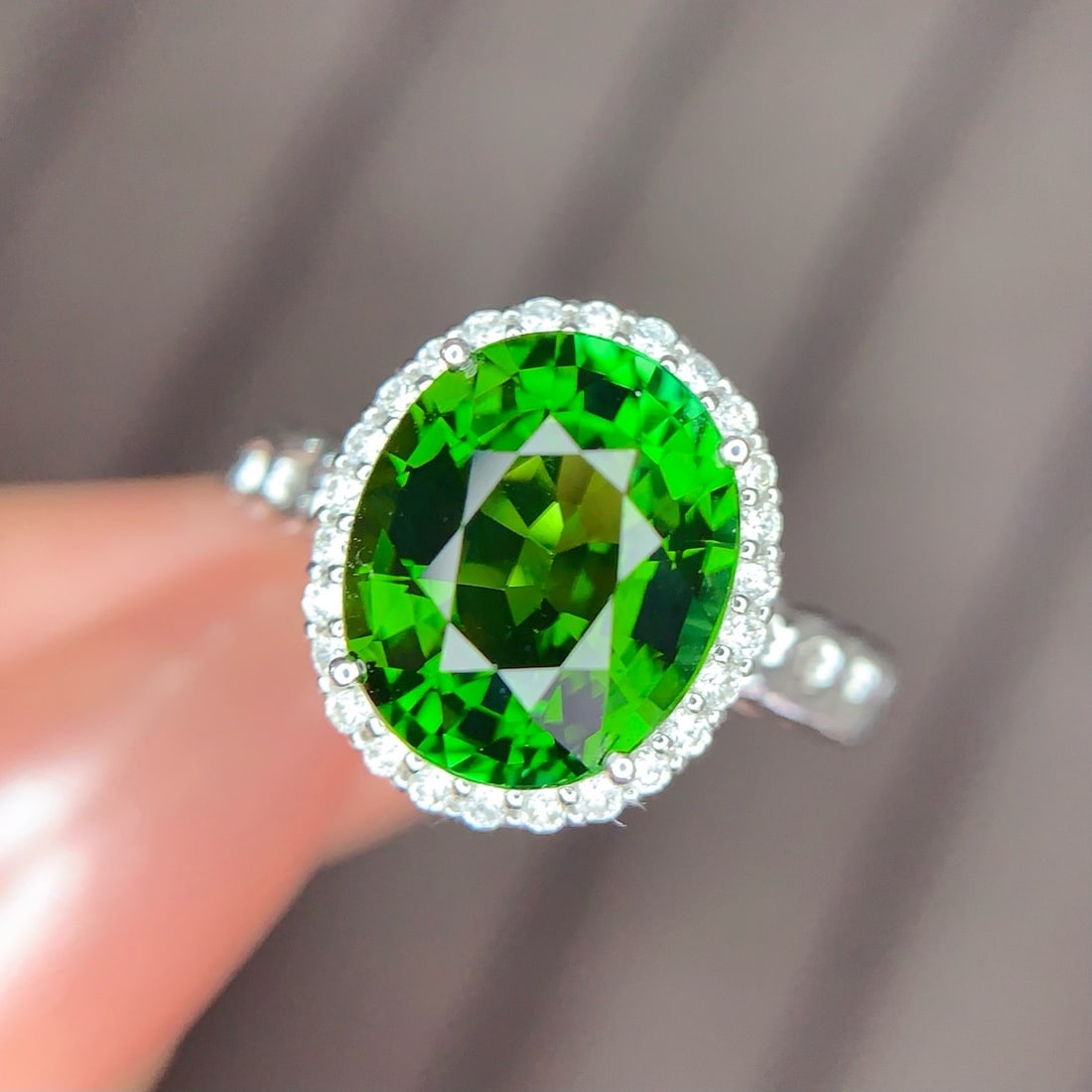 14k Gold 3.5 Ct Natural Tourmaline & Diamond Ring - 3