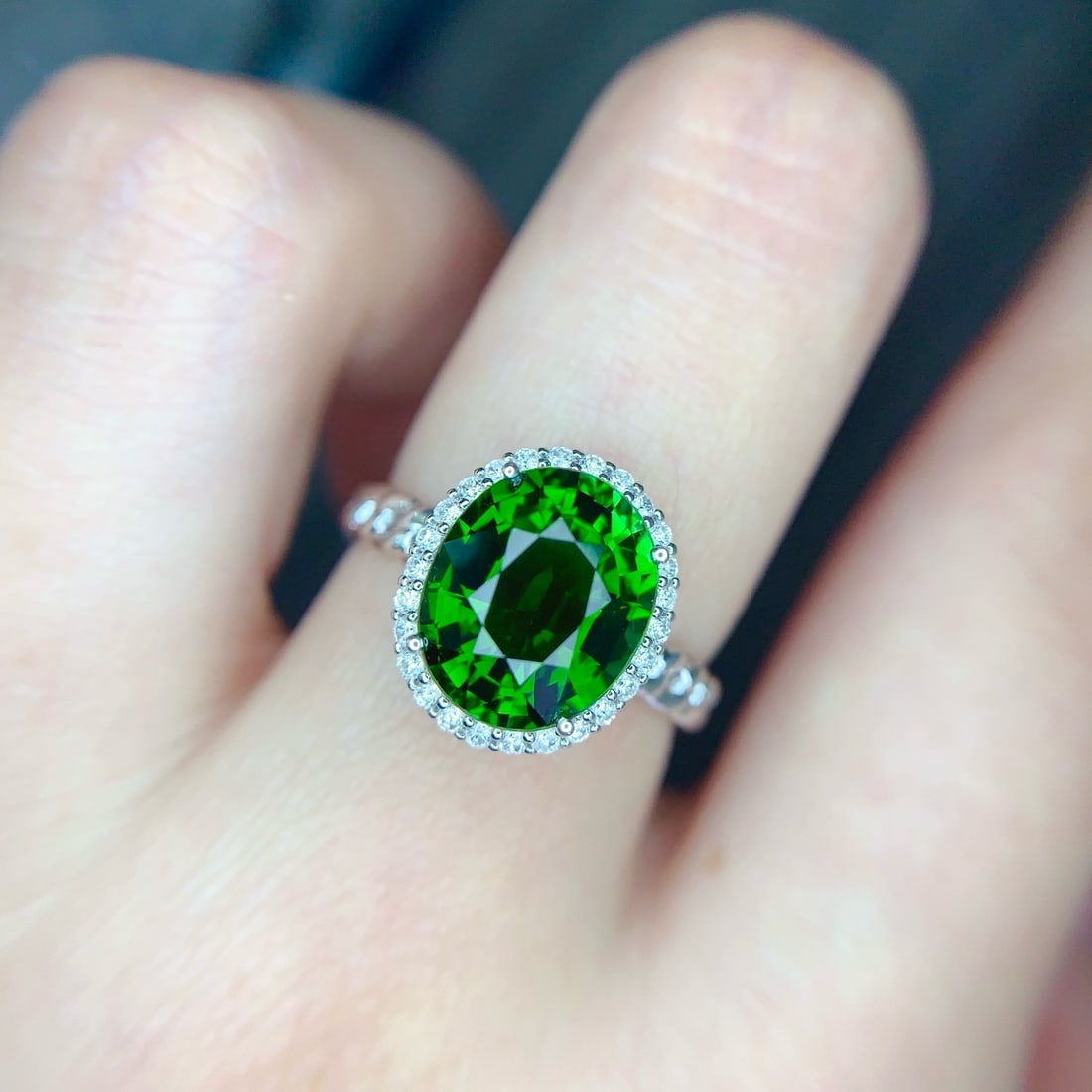 14k Gold 3.5 Ct Natural Tourmaline & Diamond Ring - 5