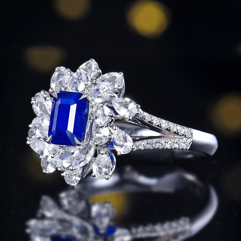 14k Gold 1.17 Ctw Natural Sapphire & Diamond Ring - 2