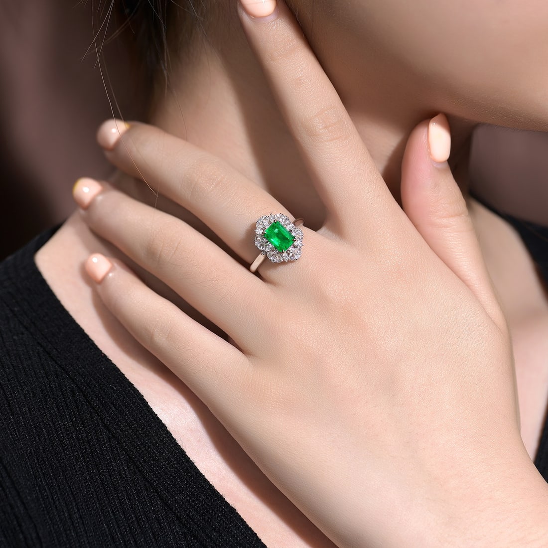 14k Gold 2.03 Ctw Vivid Green Natural Emerald & Diamond Ring/pendant( Without Chain ) - 5