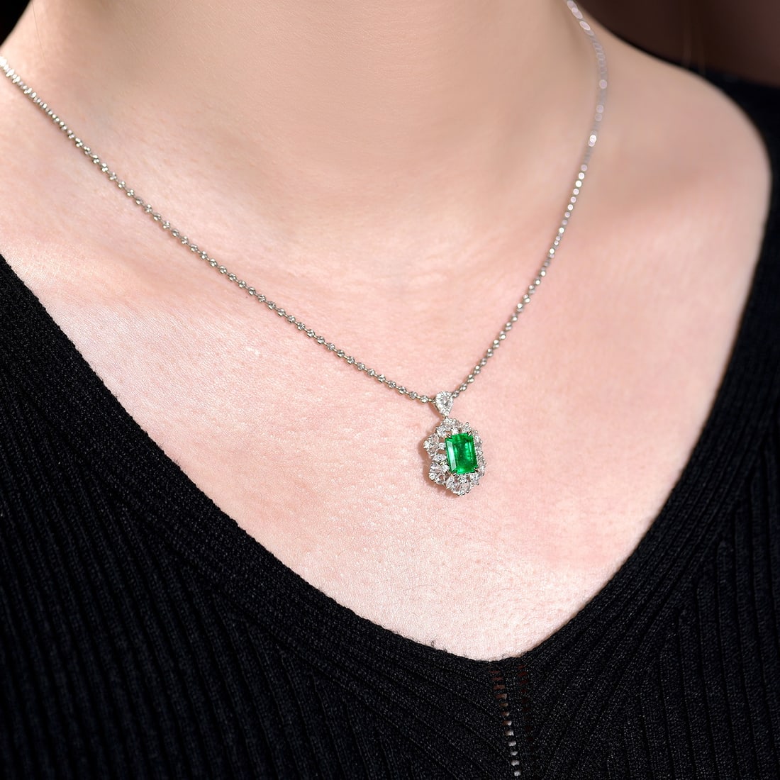 14k Gold 2.03 Ctw Vivid Green Natural Emerald & Diamond Ring/pendant( Without Chain ) - 6