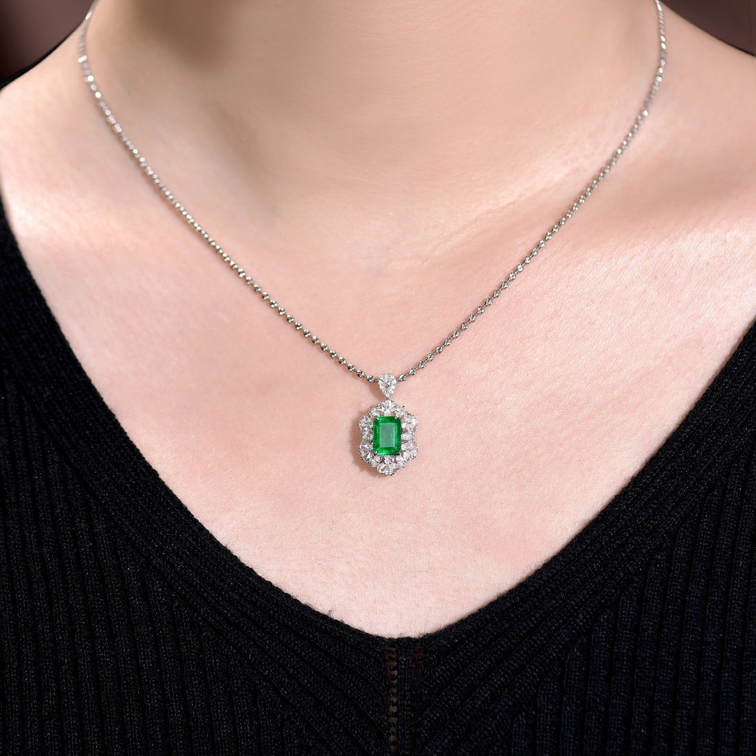 14k Gold 2.03 Ctw Vivid Green Natural Emerald & Diamond Ring/pendant( Without Chain ) - 7