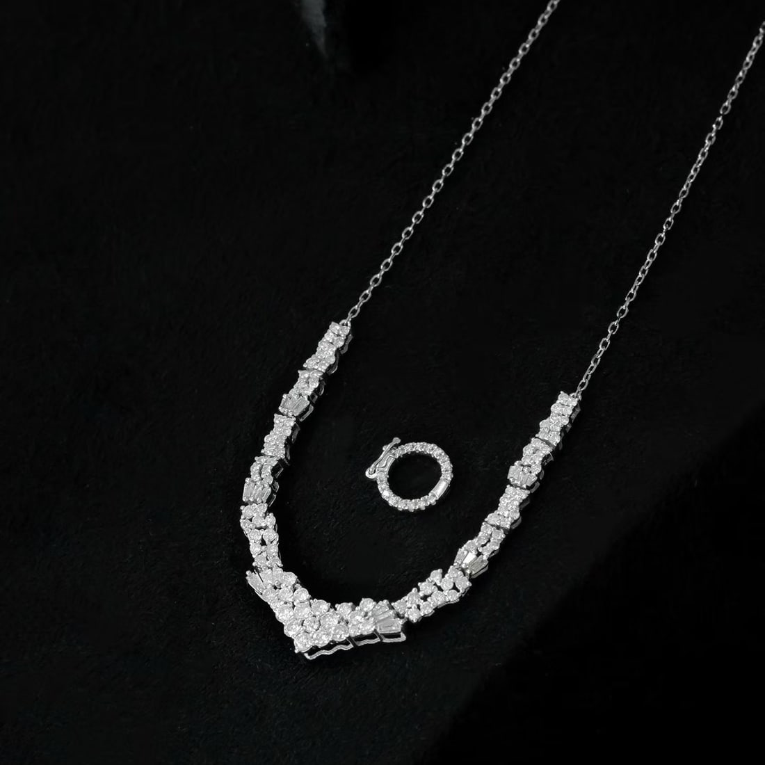 14k Gold 1.28 Ct Natural H Diamond Necklace - 2