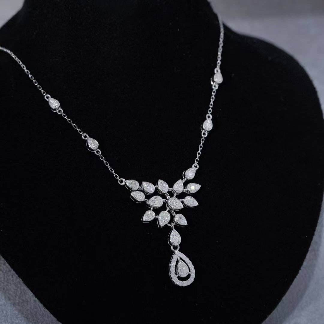 14k Gold 0.7 Ct Natural H Diamond Necklace: Ref:231190143 // gold content:14k gold // main gemstone:diamond // shape:round // carat weight:0. 7ct // clarity grade:vs-si // color:h // treatment:natural // cut grade:g // Condition: New Low