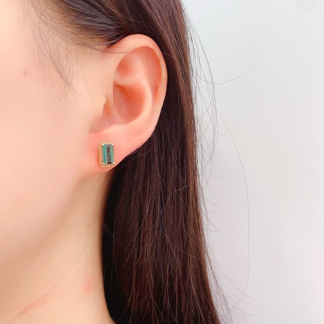 14k Gold 2 Ct Natural Tourmaline Earrings - 6