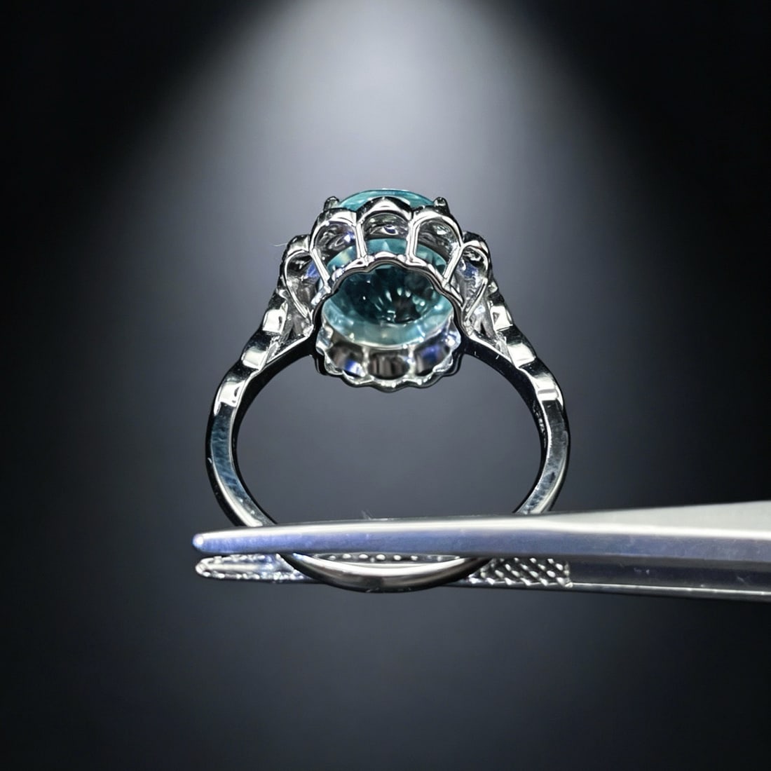 14k Gold 3.49 Ctw Natural Aquamarine & Diamond Ring - 5