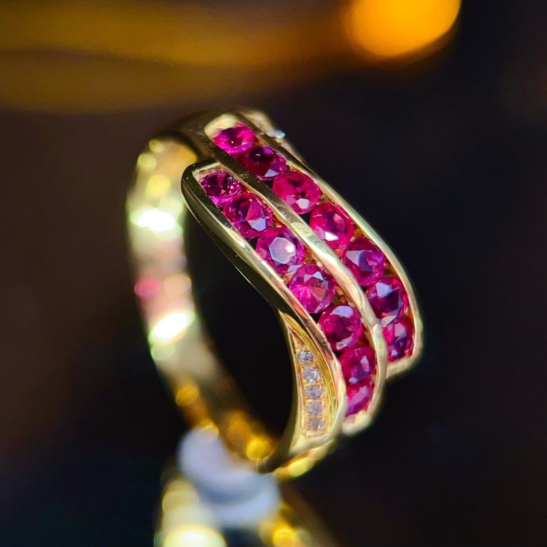14k Gold 1.2 Ct Natural Ruby & Diamond Ring - 4