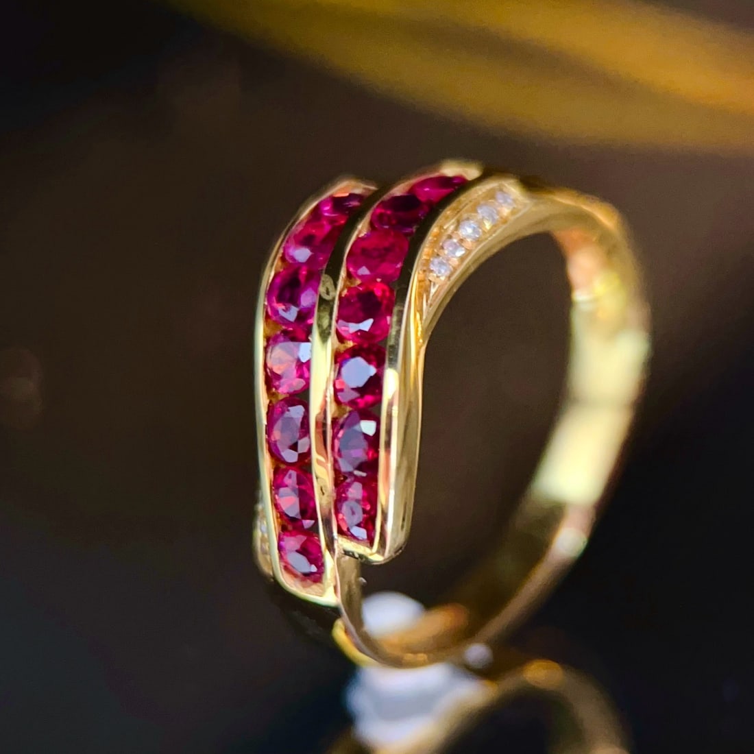 14k Gold 1.2 Ct Natural Ruby & Diamond Ring - 5