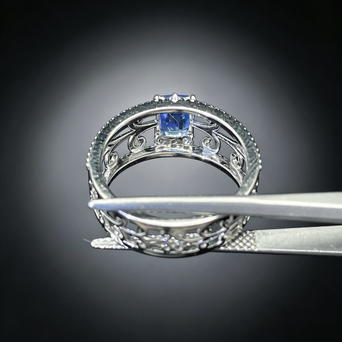 14k Gold 1.12 Ctw Natural Sapphire & Diamond Ring - 5
