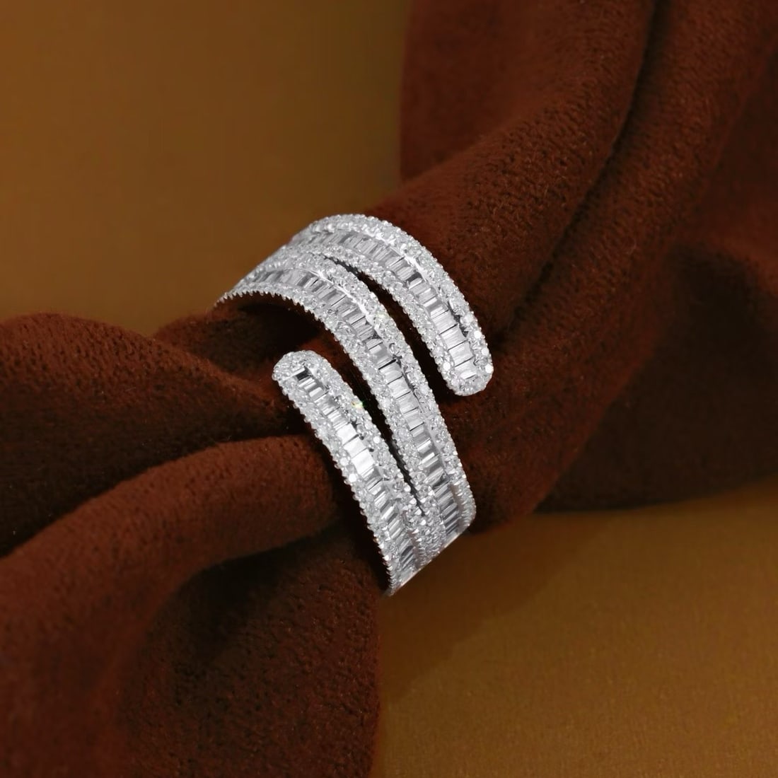 14k Gold 0.9 Ct Natural H Diamond Ring - 2