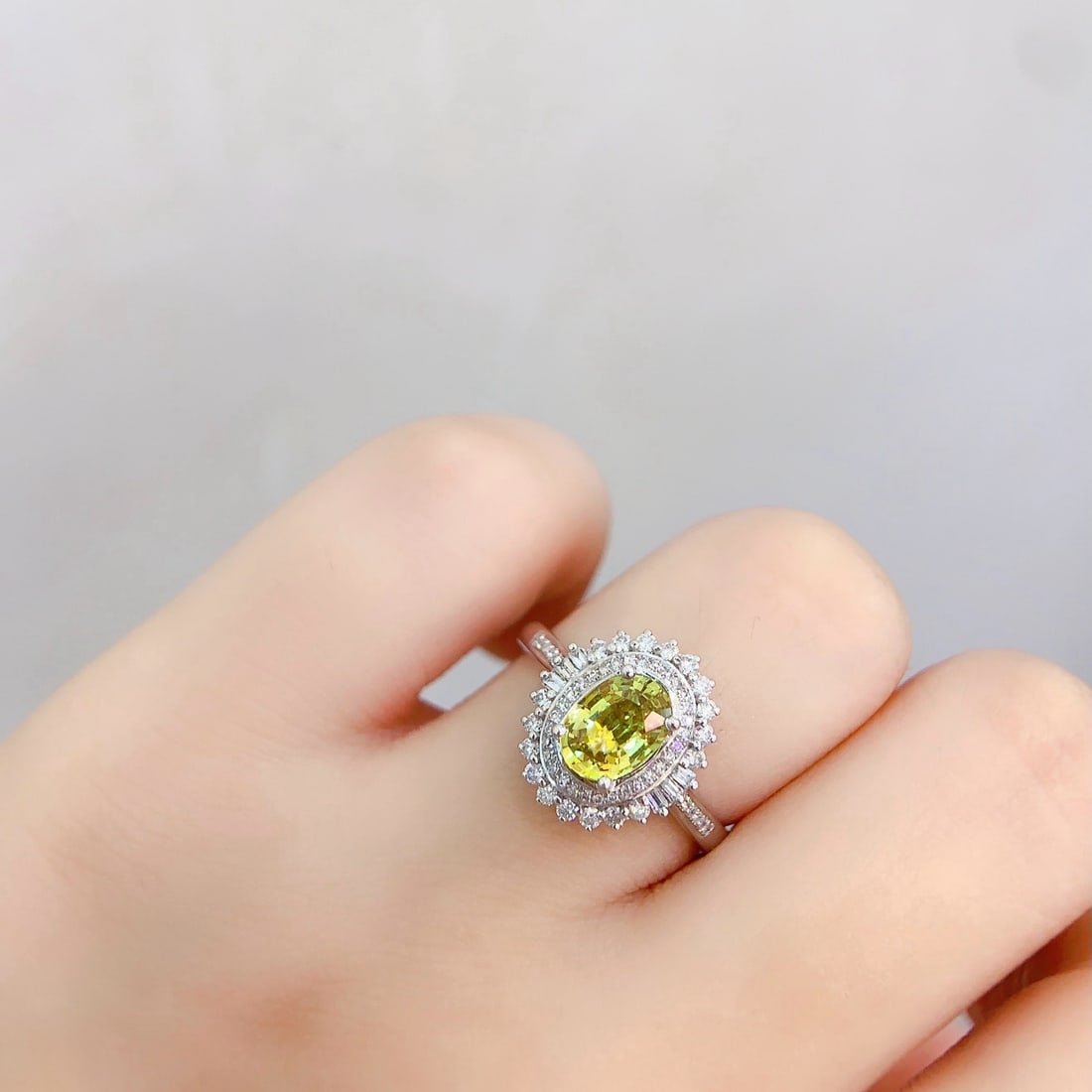14k Gold 1.3 Ct Natural Sapphire & Diamond Ring - 5