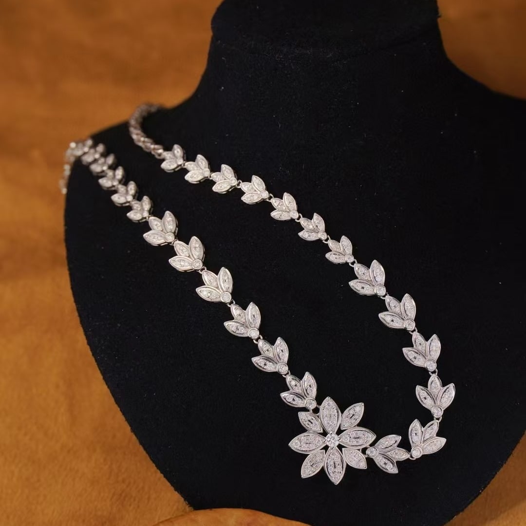 14k Gold 2.1 Ct Natural H Diamond Necklace - 3