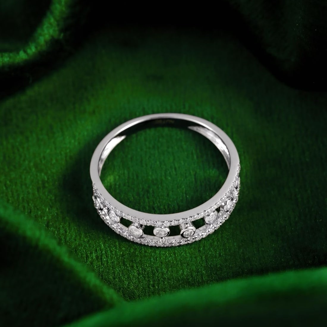 14k Gold 0.45 Ct Natural H Diamond Ring - 3