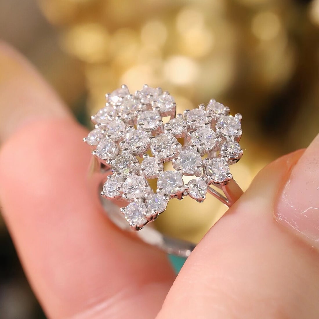 14k Gold 1.62 Ct Natural H Diamond Ring - 5