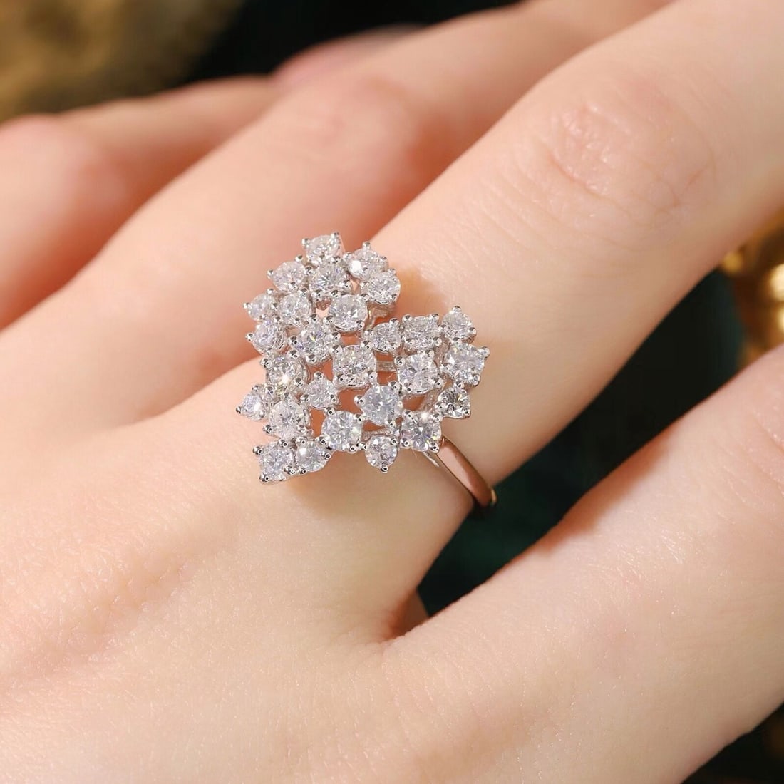 14k Gold 1.62 Ct Natural H Diamond Ring - 6